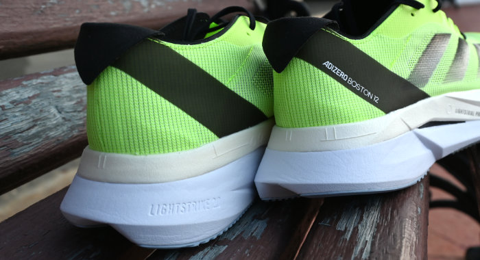 Minimally padded heel and it slips