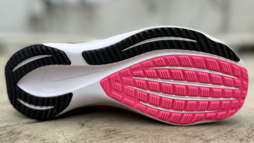 Outsole is optimized for fast transitions