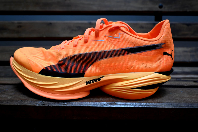 Split midsole with deep heel cut-out