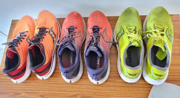 Kinvara 12, 13 and 14 side by side