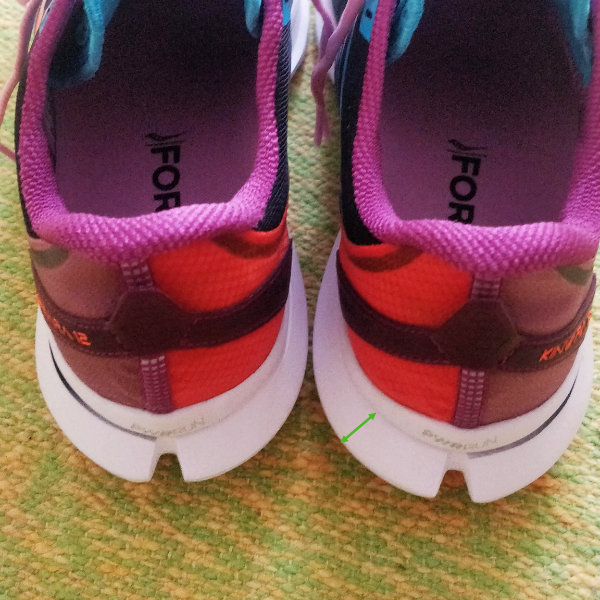 Flared out midsole helps stability